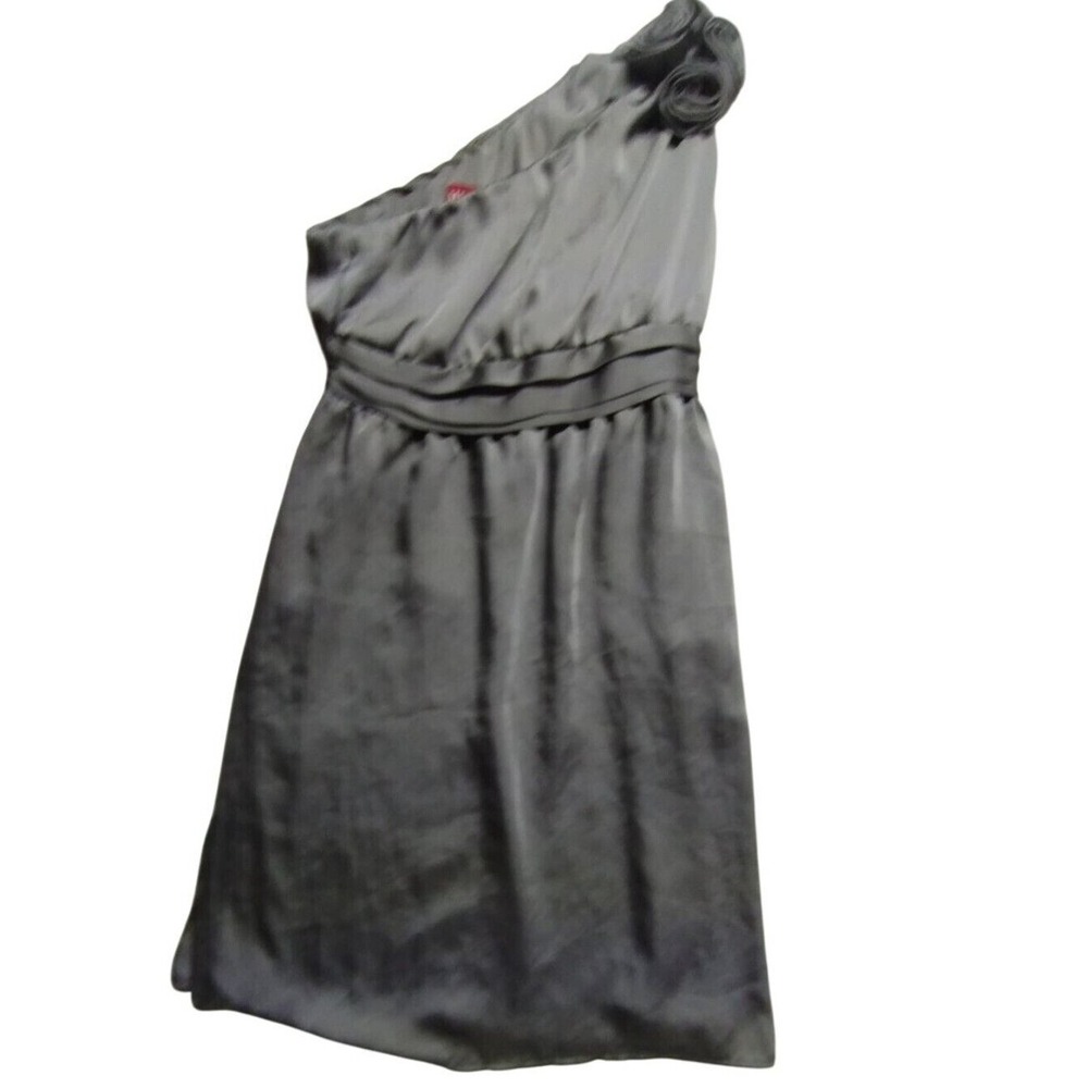 Merona Gray One Shoulder Dress Party Cocktail Ruched Size‎ 4